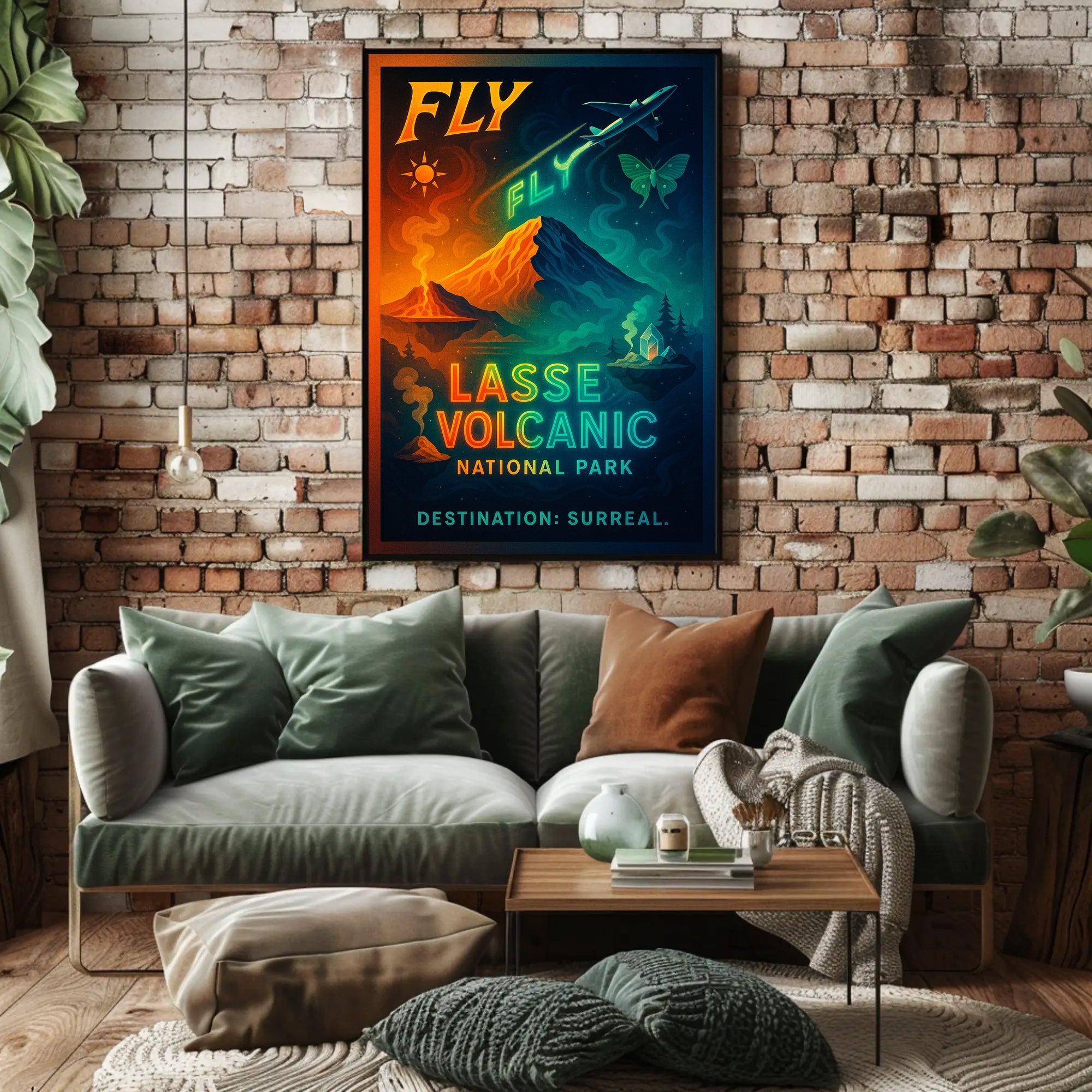 Fly to Lassen Volcanic National Park Poster