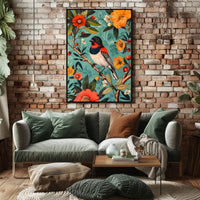 Vibrant Nature Wall Art Print with Flowers