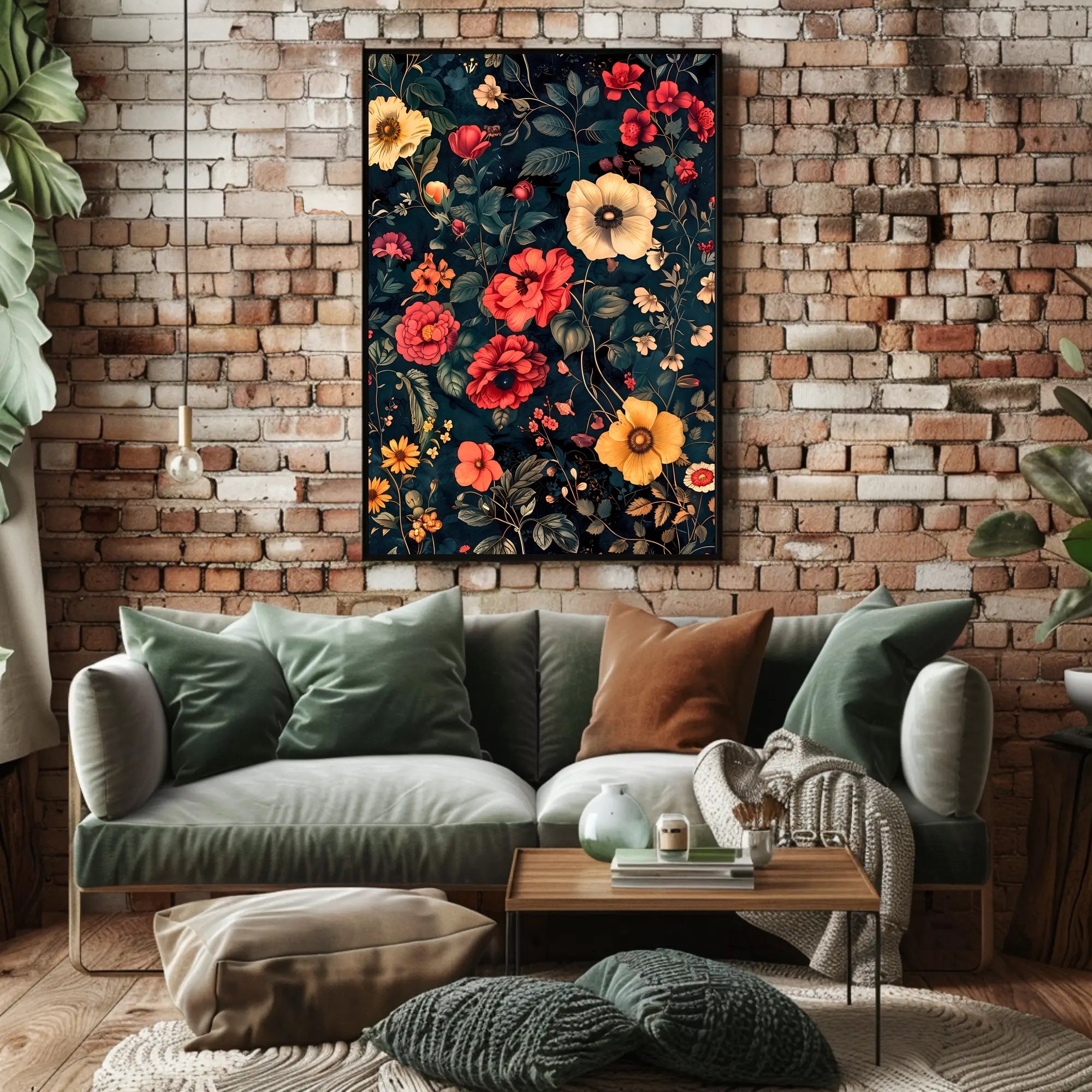 Enchanting Floral Symphony Wall Art Print