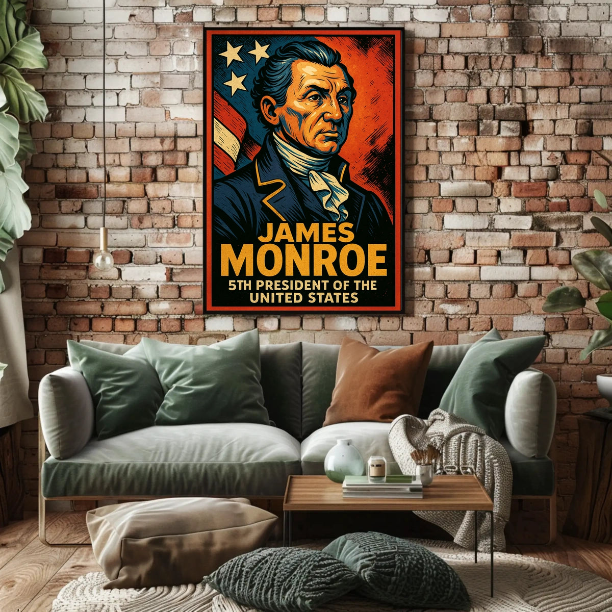 James Monroe Fifth President Poster Scenic Wall Art 18x24