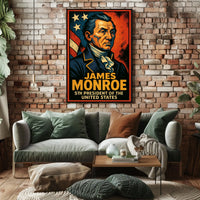James Monroe Fifth President Poster Scenic Wall Art 18x24
