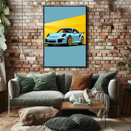 Sleek Speedster Illustration Poster PosterGoat