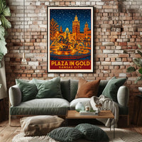 Plaza In Gold Kansas City Poster
