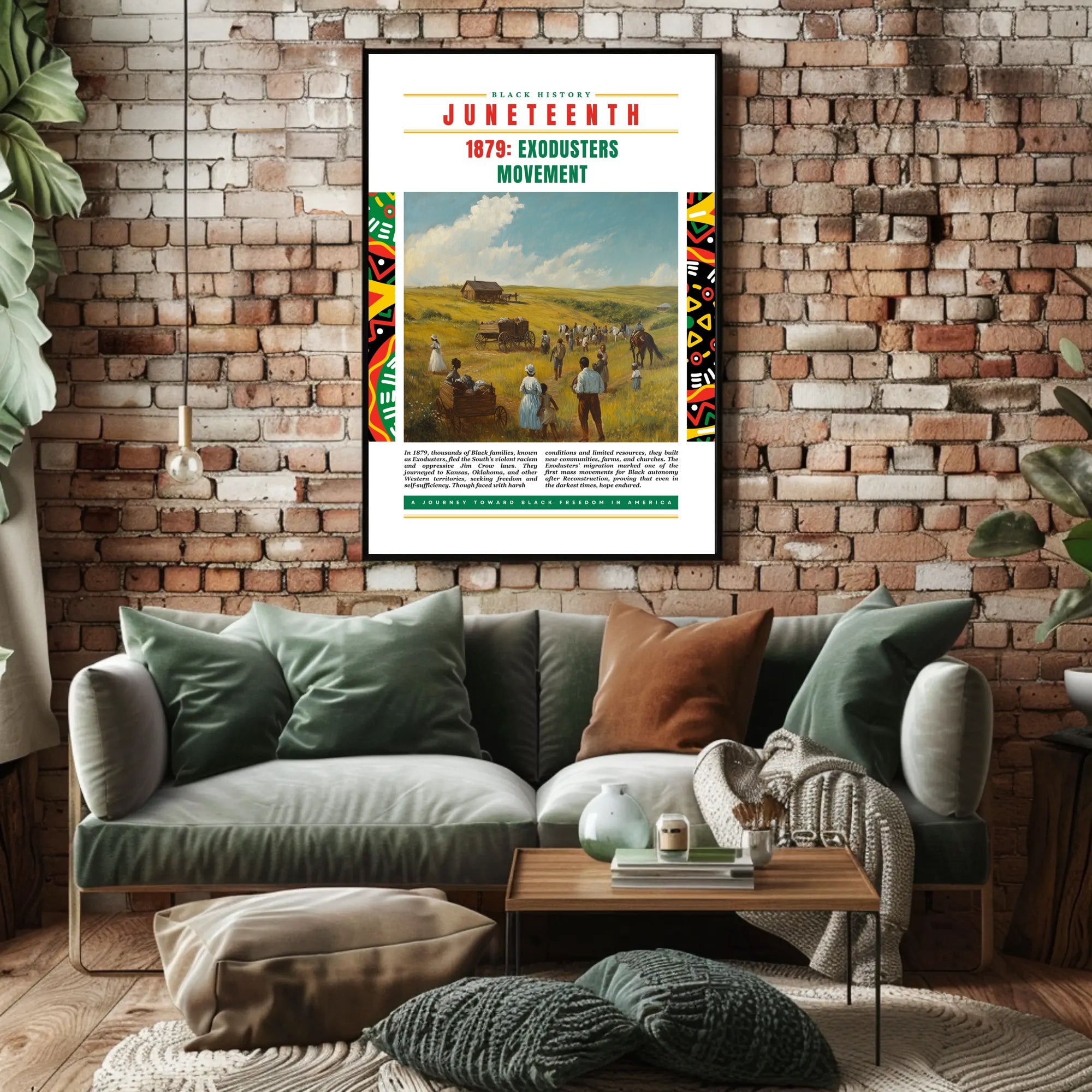 Juneteenth Exodusters Migration Commemoration Cultural or Heritage Poster
