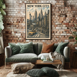 New York City Poster Timeless Urban Landscape Home Decor
