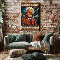 Albert Einstein Relativity Scientific Home Study Poster