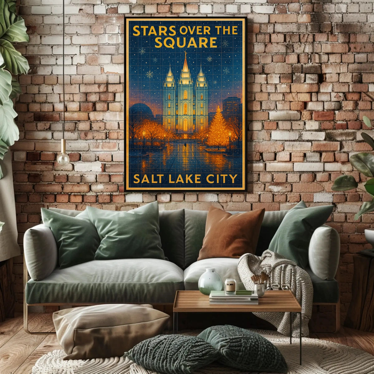 Stars Over The Square Salt Lake City Poster