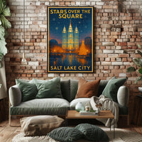 Stars Over The Square Salt Lake City Poster