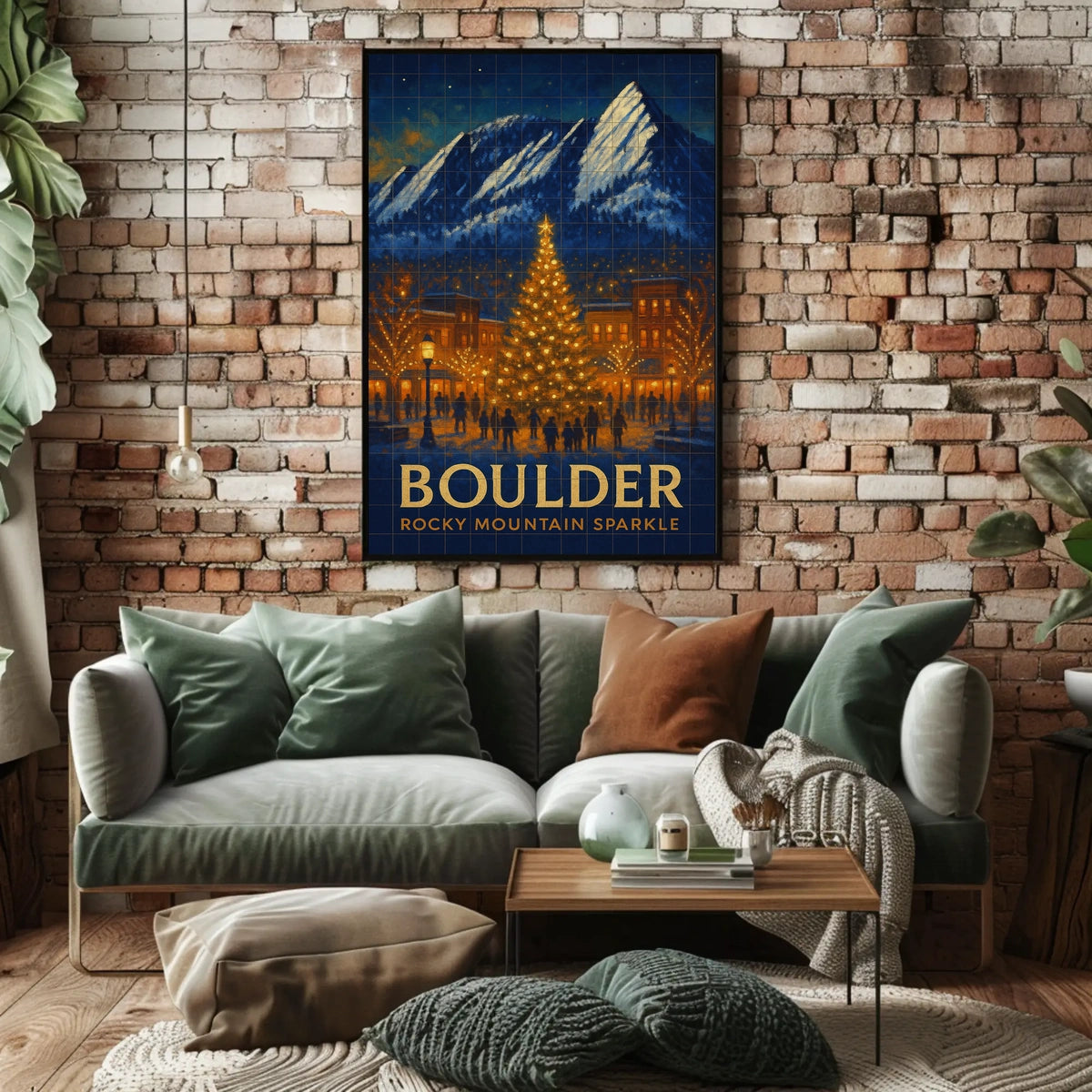 Boulder Rocky Mountain Sparkle Poster