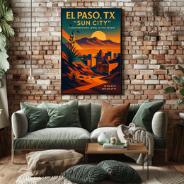 El Paso, TX Sun City Poster