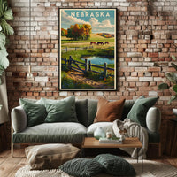 Scenic Landscape of Nebraska Poster
