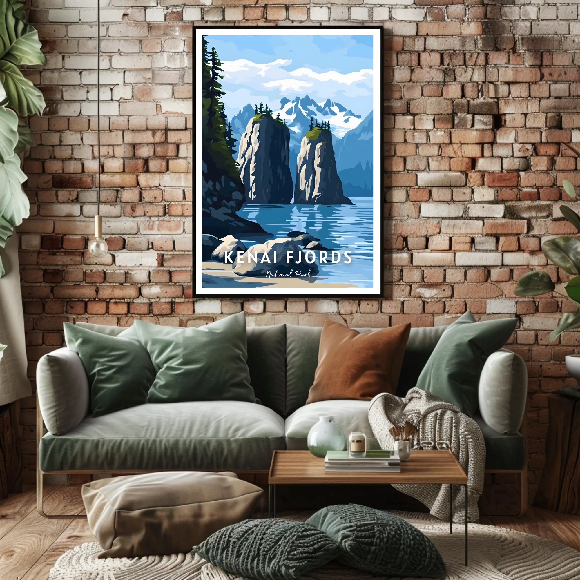 Kenai Fjords Poster Scenic Travel Landscape Wall Art
