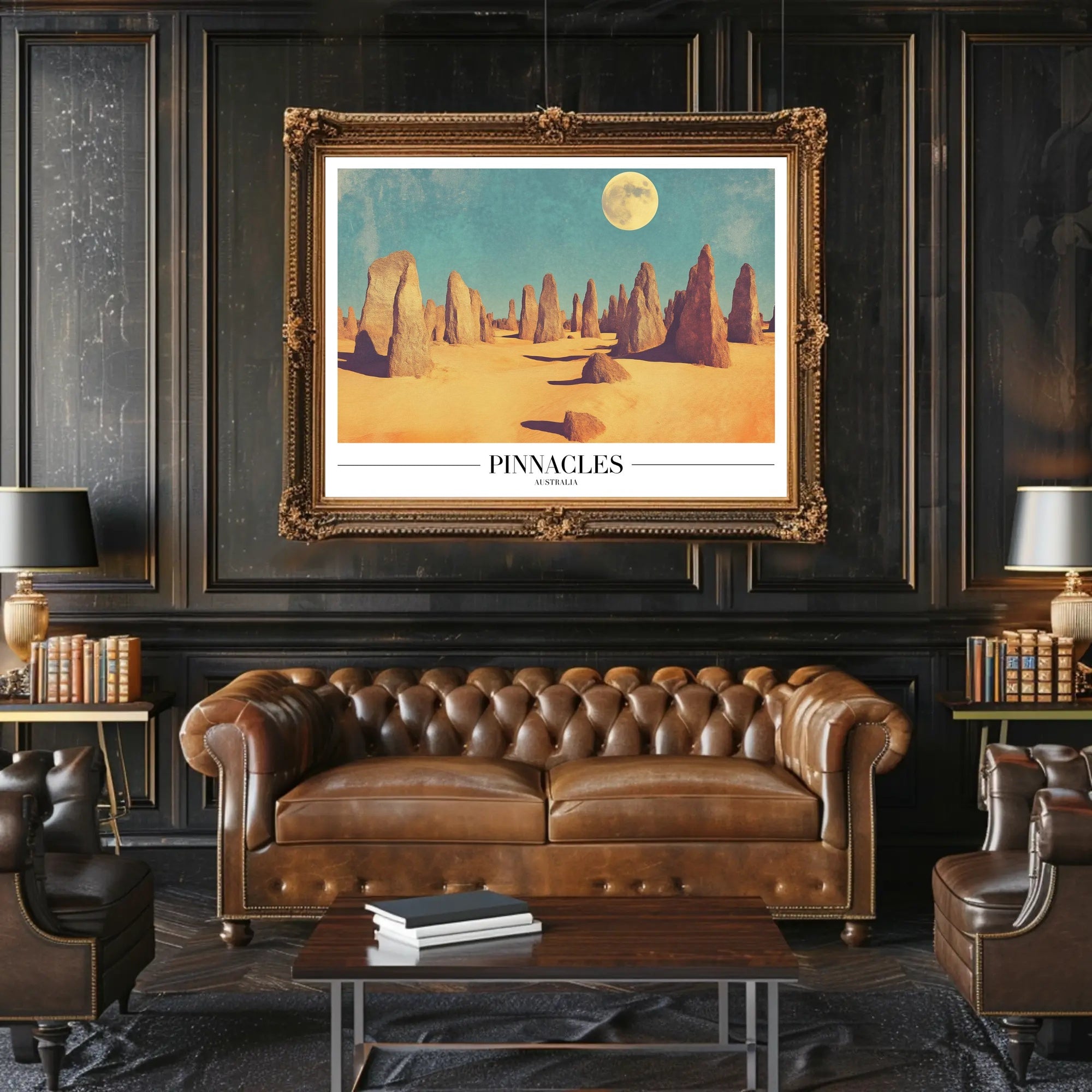 Pinnacles Desert Surreal Landscape Travel Poster