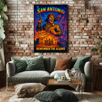 Remember the Alamo San Antonio Tribute Poster