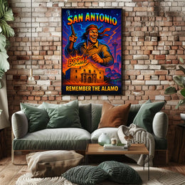 Remember the Alamo San Antonio Tribute Poster