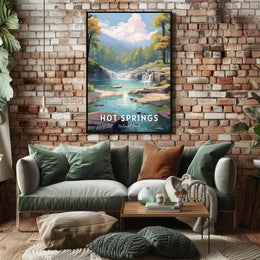 Hot Springs National Park Poster Scenic Travel Print