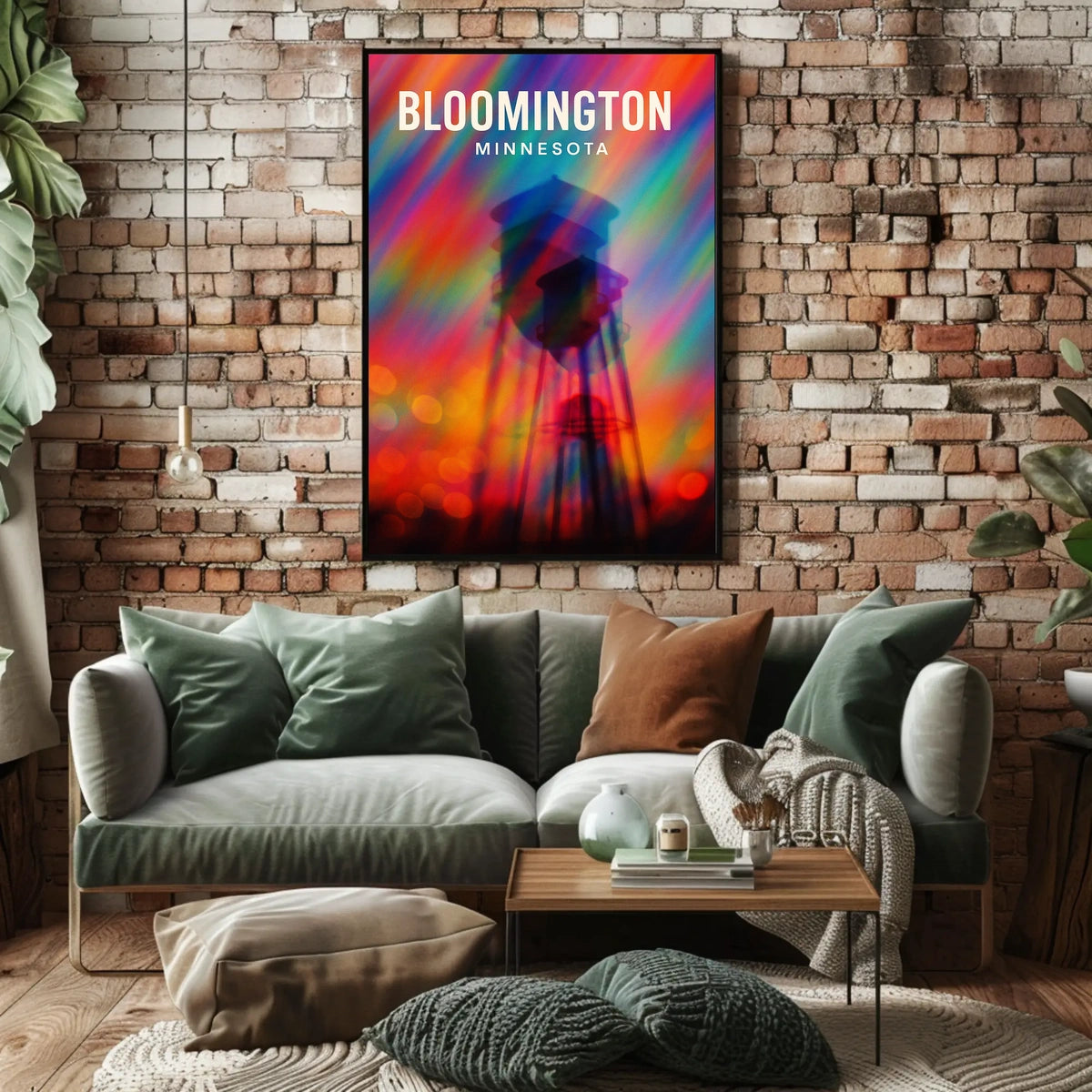 Bloomington Minnesota Scenic Digital Painting Urban Life Art Decor Lovers Wanderlust Spirit Poster