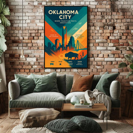 Oklahoma City Skyline: Urban or Cityscape Poster PosterGoat