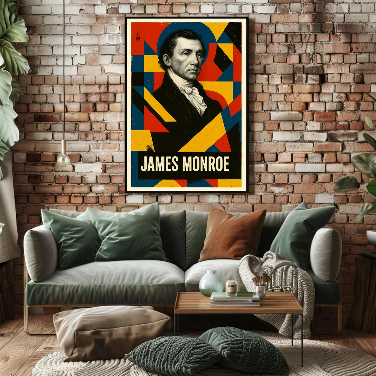 James Monroe 5th President of the United States Abstract Pop Poster
