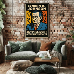 Lyndon B. Johnson 36th President Poster