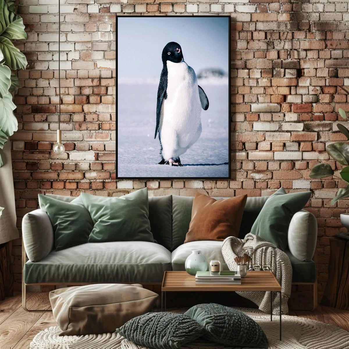 Curious Penguin Portrait Poster