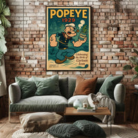 Classic Popeye Nostalgia with Vintage Nautical Theme Pop Culture Poster