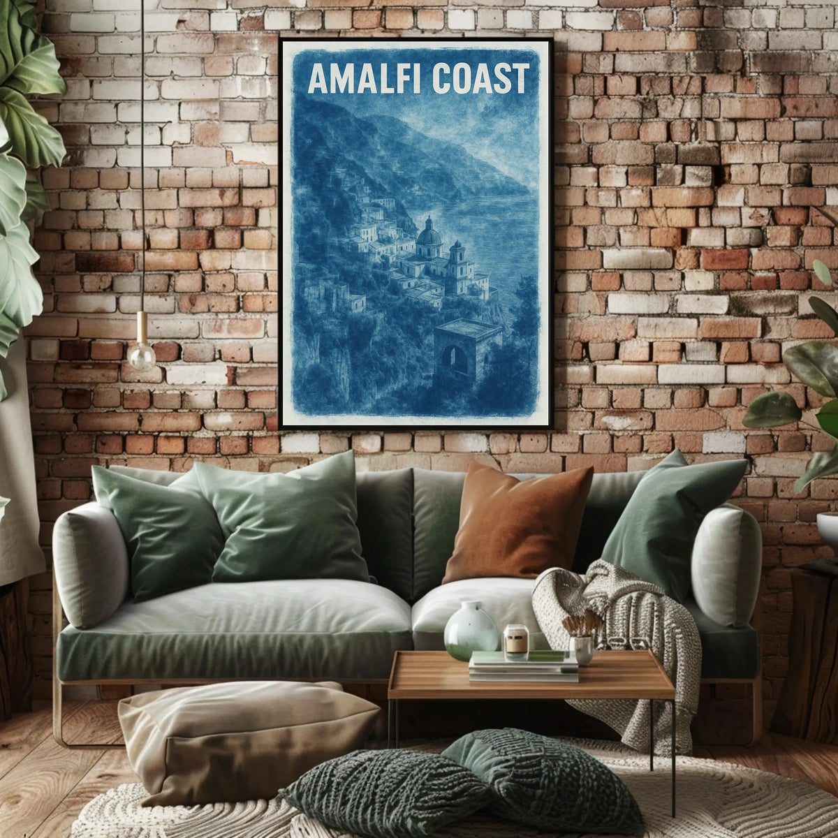Amalfi Coast Serenity Poster Coastal Decor Wall Art Gift