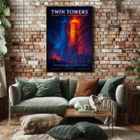 Twin Towers Remembrance Tribute Historical or Presidential Poster PosterGoat