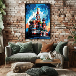Saint Basil's Cathedral Whimsical Artistic Cultural Heritage Poster