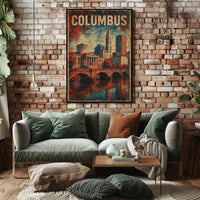 Columbus Cityscape Poster