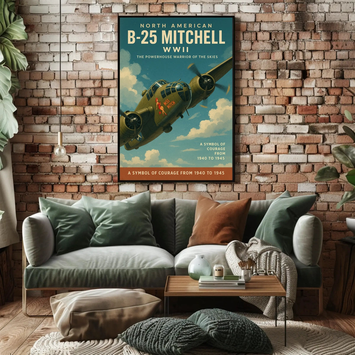 North American B-25 Mitchell WWII Icon Poster