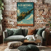 North American B-25 Mitchell WWII Icon Poster