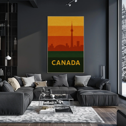 Toronto's Iconic Skyline Vintage Travel Poster