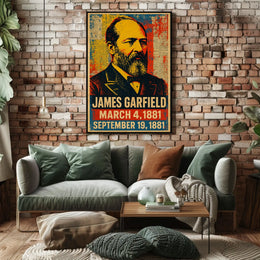 James A. Garfield 20th President of the United States Street Art Mashup Poster