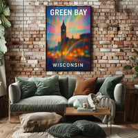 Green Bay Wisconsin Scenic Minimalist Wanderlust Poster