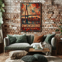 Owensboro, Kentucky Bridge And Skyline Poster
