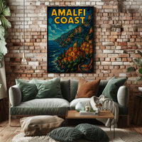 Amalfi Coast Poster Wall Art Travel Print 18x24 Home Decor
