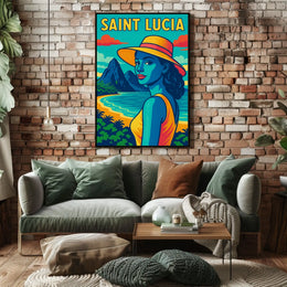 Saint Lucia Tropical Paradise Poster