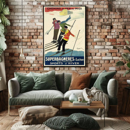 Winter Sports In The Pyrenees Poster