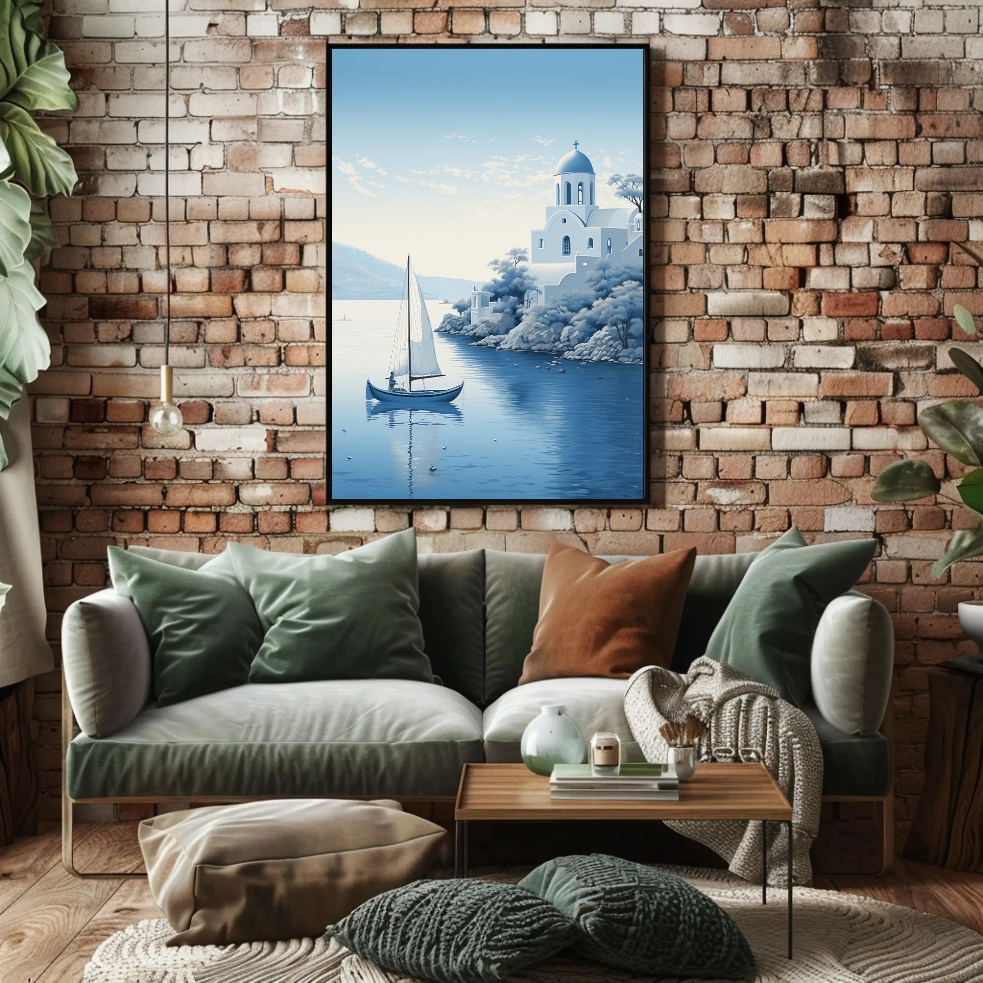 Tranquil Mediterranean Scene Poster PosterGoat
