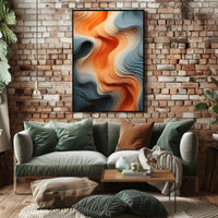 Abstract Waves Modern Art for Contemporary Living Spaces Poster