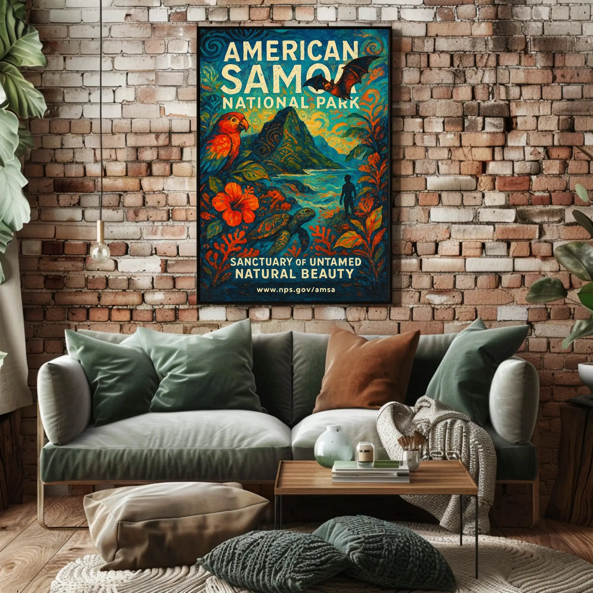 Vibrant Wildlife American Samoa National Park Poster