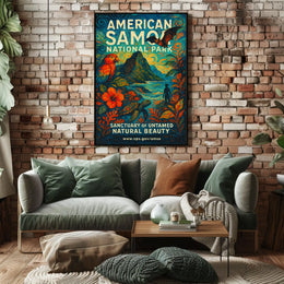 Vibrant Wildlife American Samoa National Park Poster