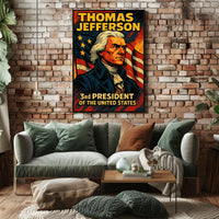Thomas Jefferson Third President Poster Wall Art Decor