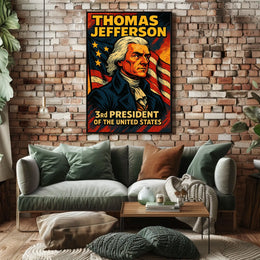Thomas Jefferson Third President Poster Wall Art Decor