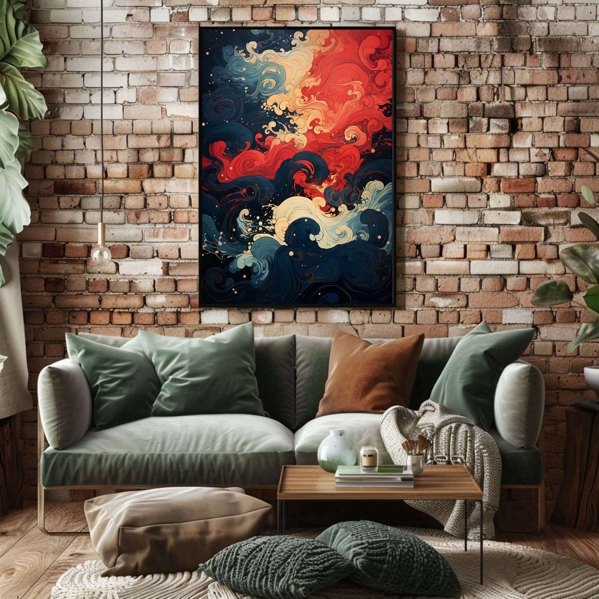 Abstract Waves Of Color Abstract Poster