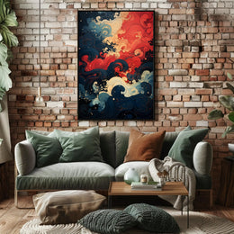 Abstract Waves Of Color Abstract Poster
