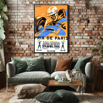 Prix de Paris Automobile Race 1956 Poster