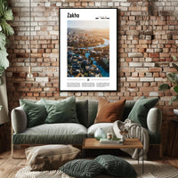 Zakho's Enchanting View Urban or Cityscape Poster PosterGoat