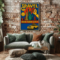 Statue Of Liberty New York Travel Poster Modern Wall Art